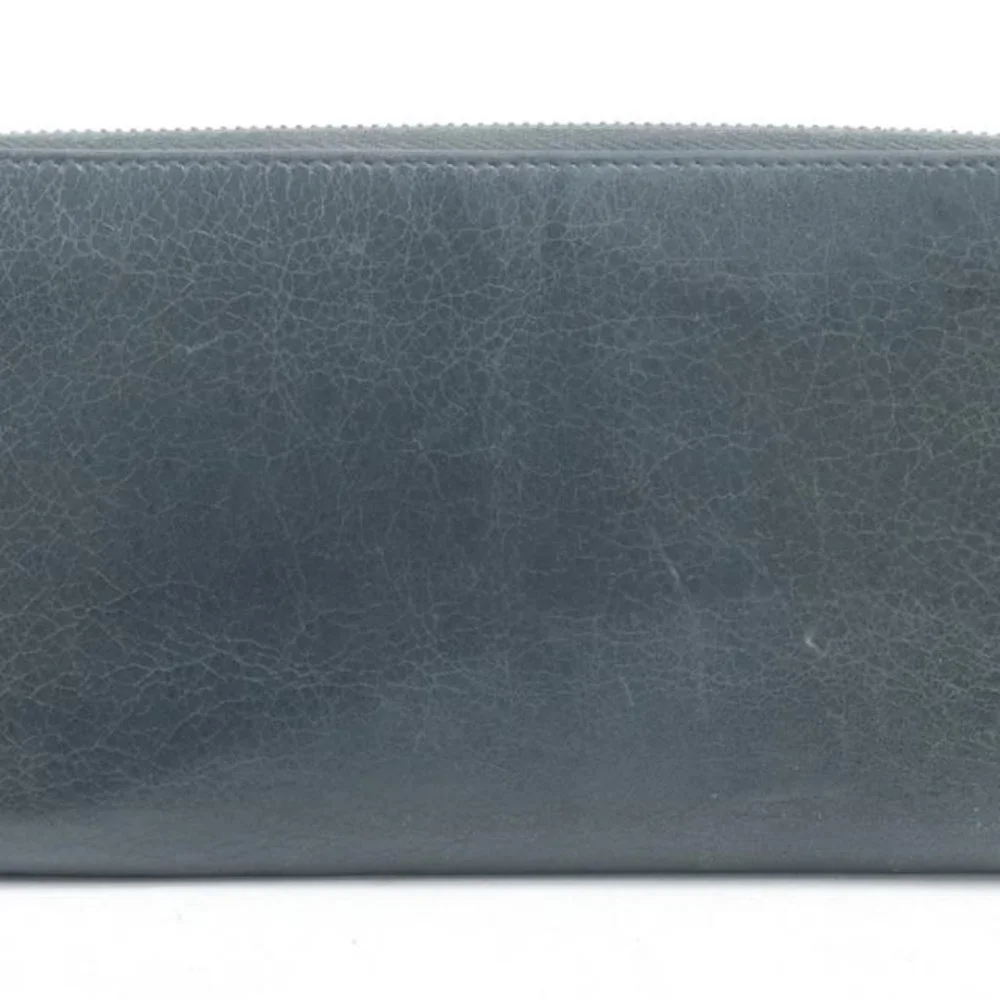Balenciaga Black Leather Arena Classic Long Wallet